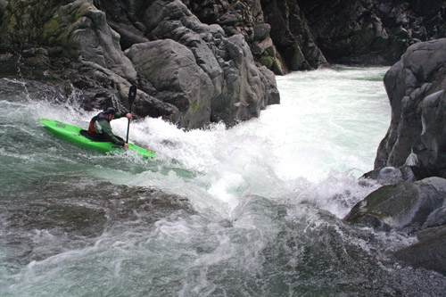 Me running a fun drop on the Gordon River, Van Island again