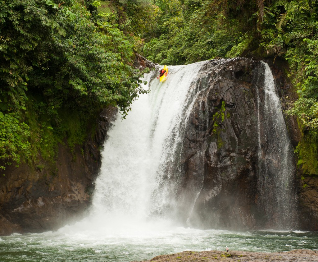 Maxi running the top drop on Rio Hollin