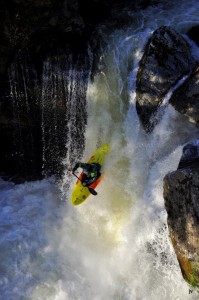 Enjoying a waterfall in day two of the East Branch.