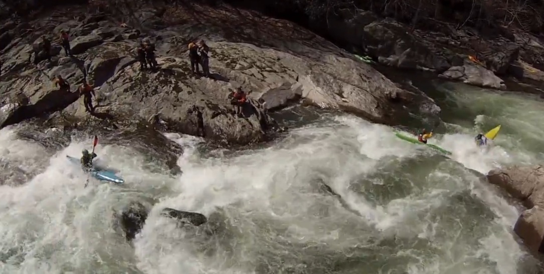 Myself, Andrew Holcombe and Garret leading the pack through Hydro. Photo Emory Klesick