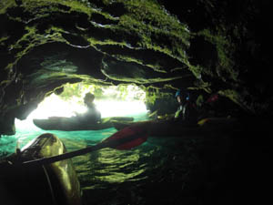 A sweet cave below Backender on the LDub.