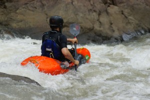 Dom enjoying one of the easier sections nearby. (Photo: Rob Moffatt)