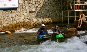 Rowan and myself talking about anything but kayaking.