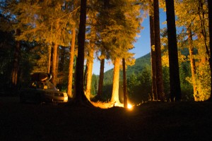 Awesome camping at the takeout in the middle of sasquatch country