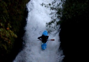 Half way down Bridal Veil Falls, WA