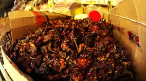 Peppers in Tlapacoyan Market. Photo- Dylan McKinney