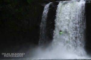 Jules showing us how to boof a 50 footer Photo- Dylan McKinney