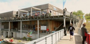 Main centre and terrace overlooking the course