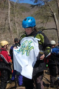 Women's champ Melissa Fawn checks out some new threads.