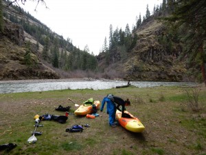 Packing at camp 2