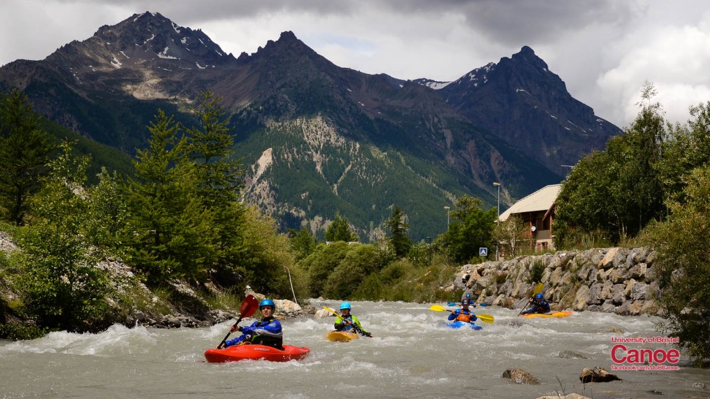 Upper Guisane - Freshers first real taste of alpine paddling