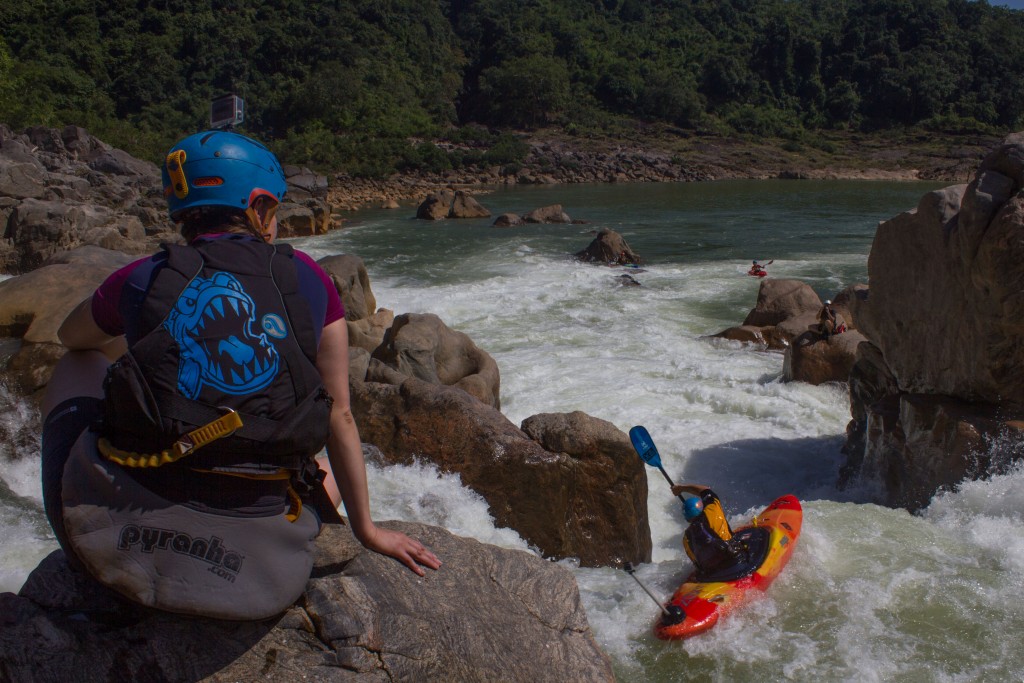 Scouting one of the first rapids. Photo by Jamie Conn