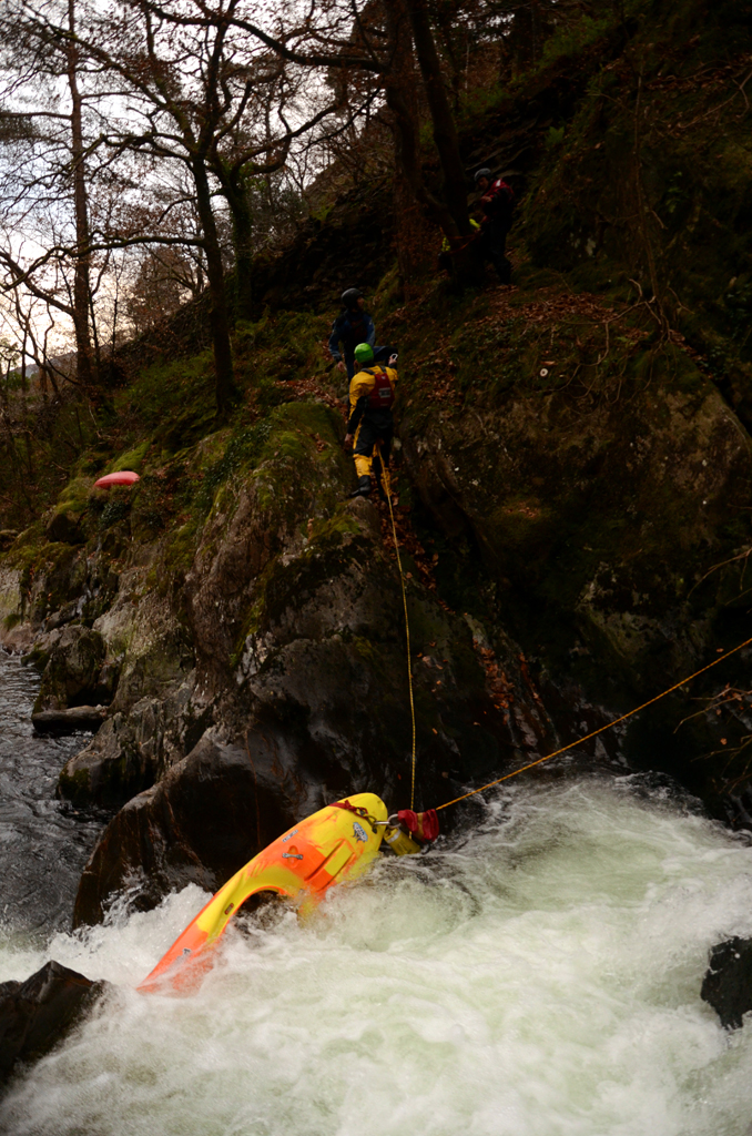 Pinned boat on the Glaslyn