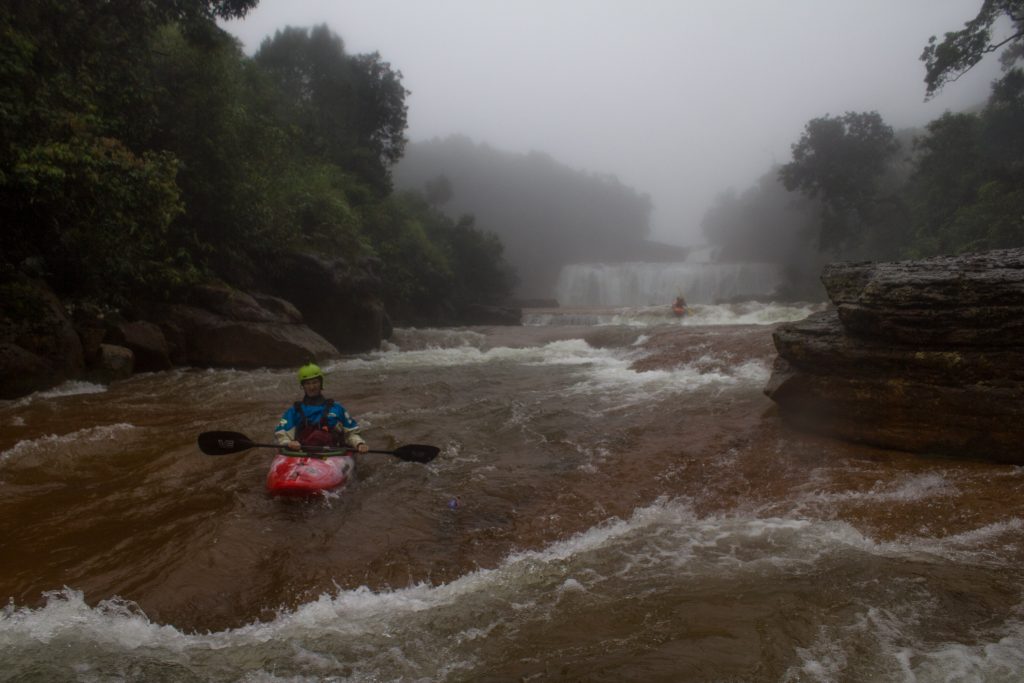 Below a massive set of drops and slides near Rymbai, Jantia Hills