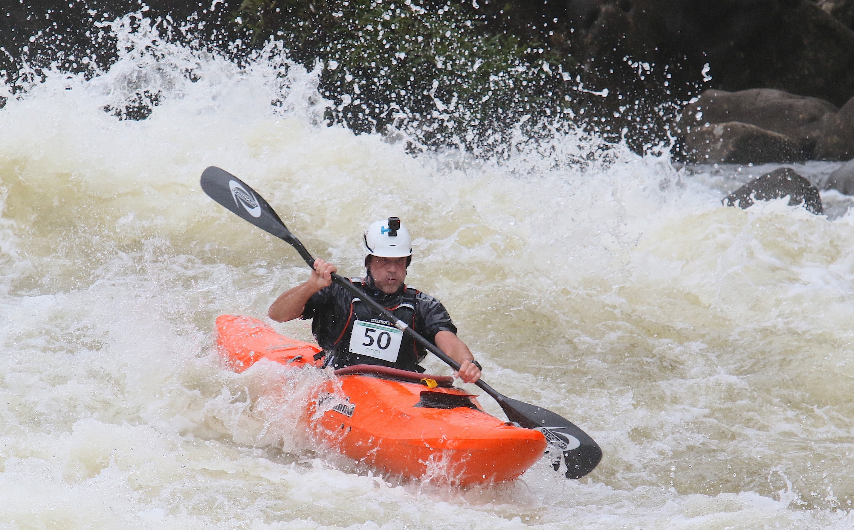 Chris Hipgrave in the Pyranha 12R at the Animal Upper Gauley Race