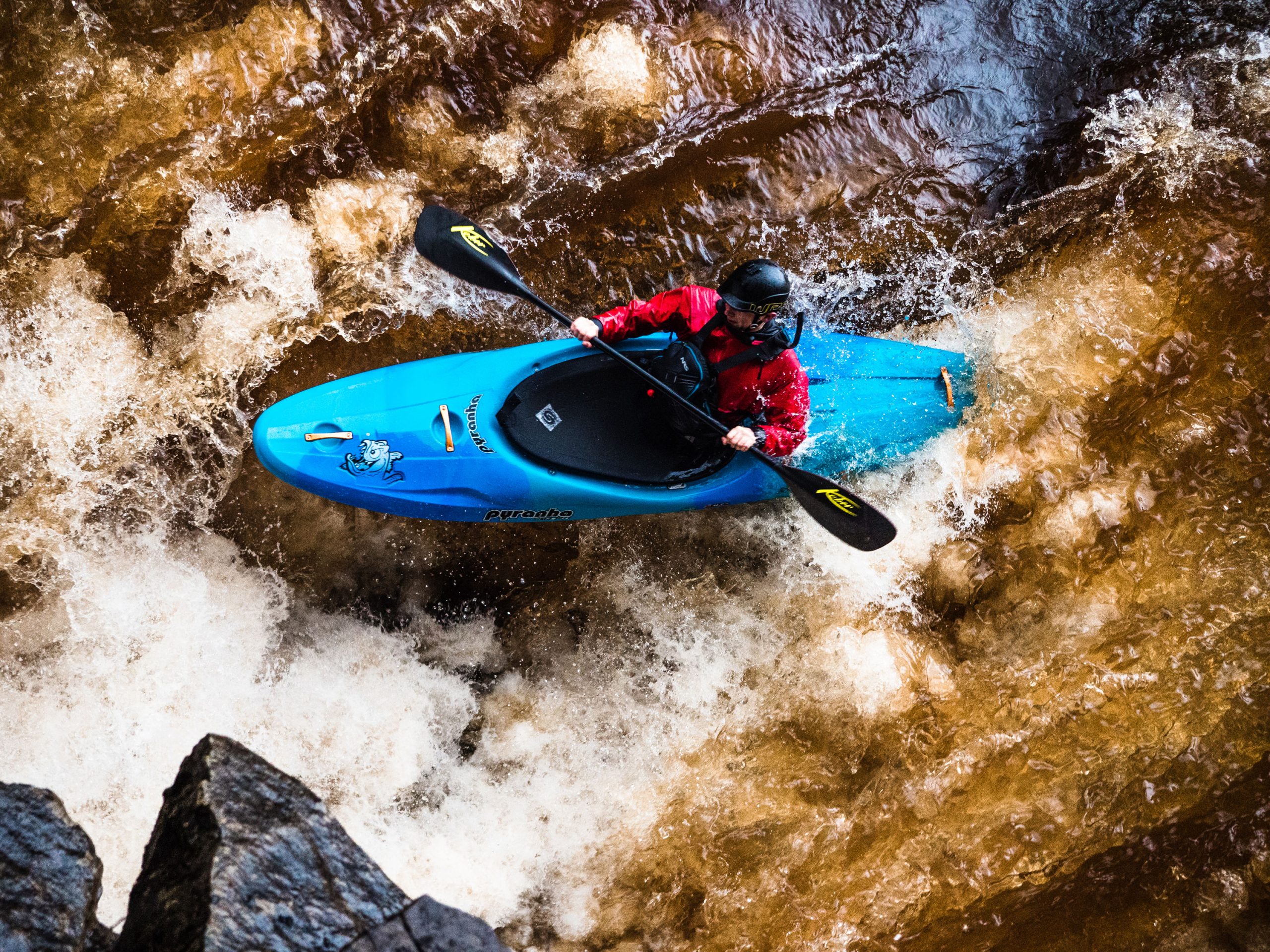 David Bain paddling a Scorch Large in Blue Crush